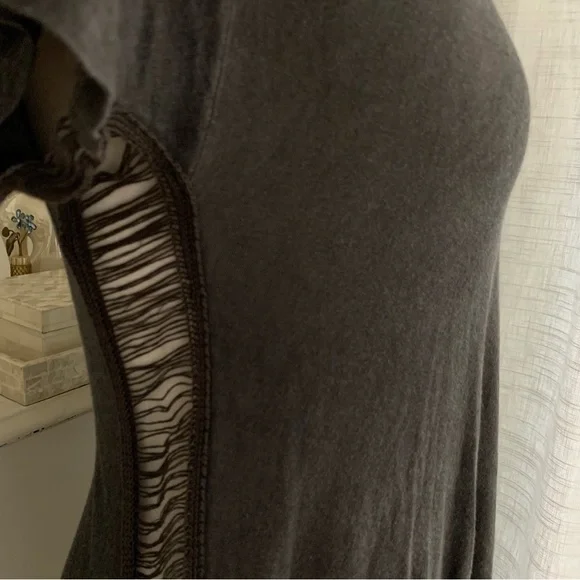 Costume National Gray Dress Tunic Asymmetrical Shredded - Picture 2 of 8